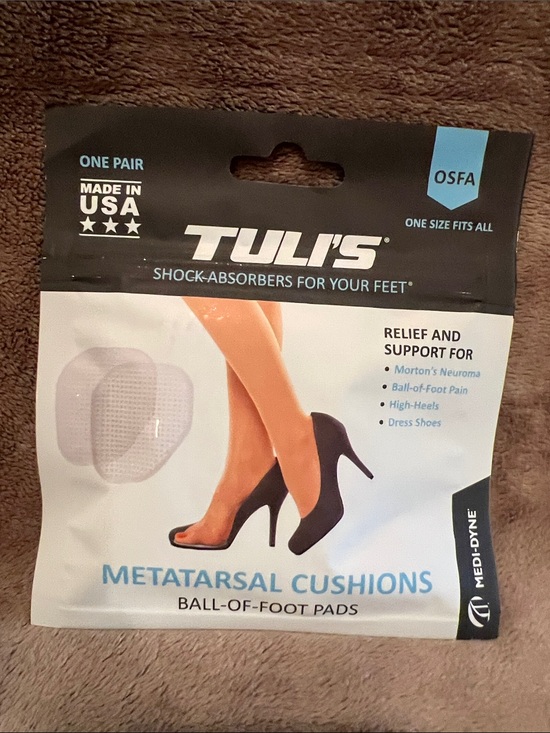 Tuli’s Shoes - Metatarsal Cushions for Women - Black/Beige
